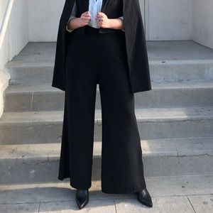 High rise wide leg trouser